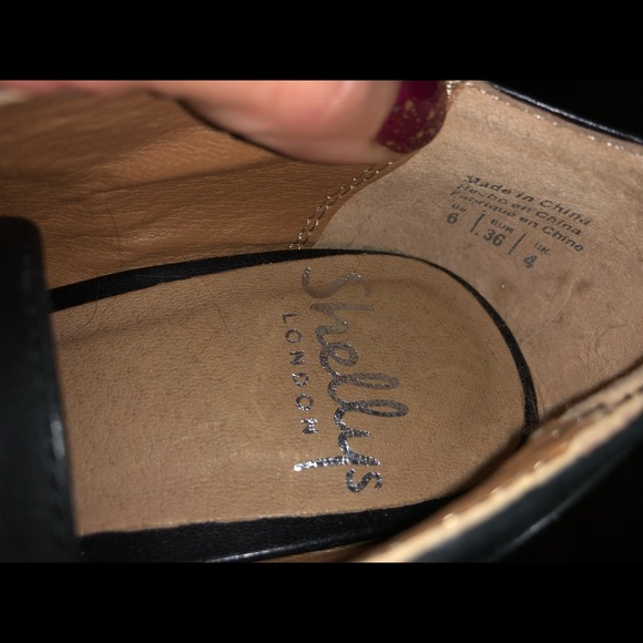 Shellys London black platform wedge lace up 6 36 - Picture 6 of 8